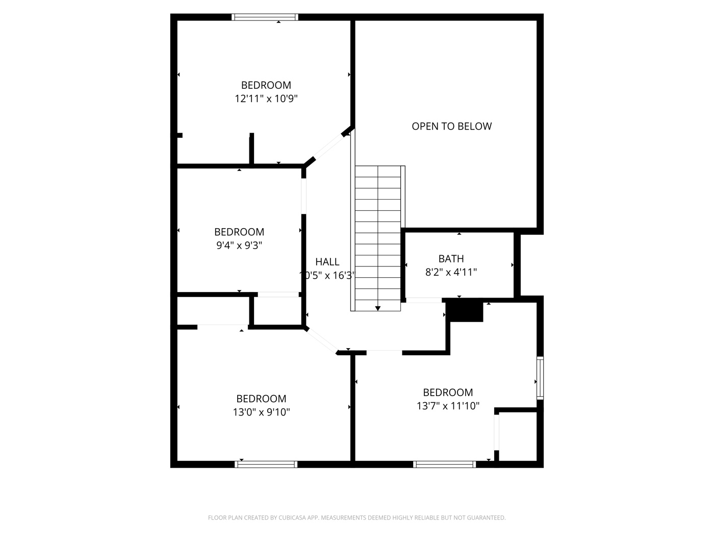 Upper floor plan